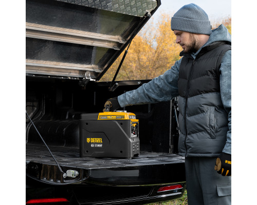Генератор инверторный Denzel GS-1100iF, 1,1 кВт, 230 В, ручной старт 94706
