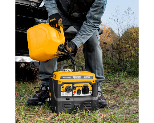 Генератор инверторный Denzel GS-1100iF, 1,1 кВт, 230 В, ручной старт 94706