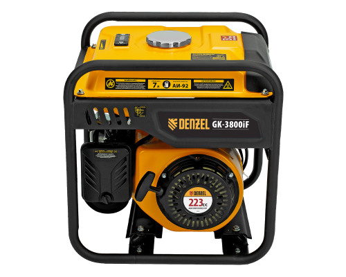 Генератор инверторный Denzel GK-3800iF, 3,8 кВт, 230 В, ручной старт 94708