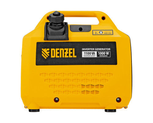 Генератор инверторный Denzel GS-1100iS, 1,1 кВт, 230 В, закрытый корпус, ручной старт 94718