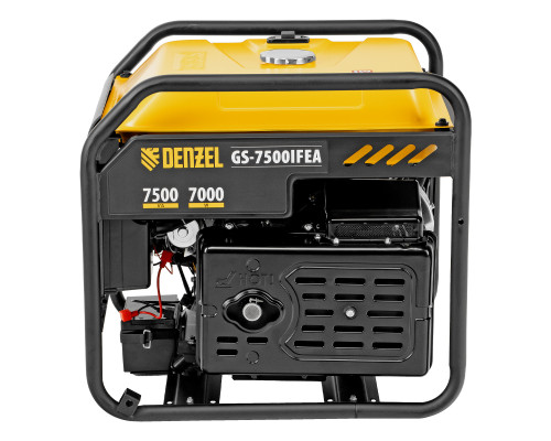 Генератор инверторный DENZEL GS-7500iFEA, 7,5 кВт, 230 В, открытый корпус, электростартер, ATS 94721