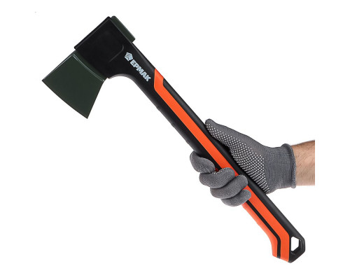 Набор ЕРМАК топор 950г с фиберглассовой двухкомпонентной ручкой + точилка для топоров и ножей 617-367