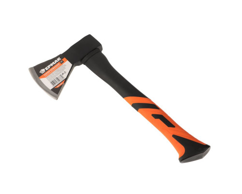 Кованый топор с фибергласовой двухкомпонентной ручкой ЕРМАК 800 г 662-429