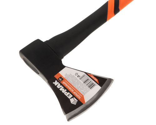 Кованый топор с фибергласовой двухкомпонентной ручкой ЕРМАК 800 г 662-429