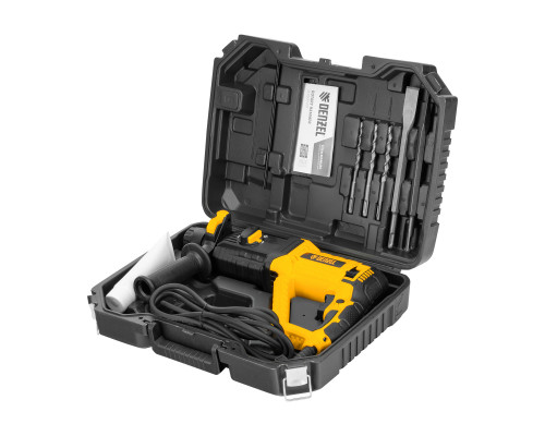 Перфоратор электрический Denzel RHB-1050-30, SDS-plus, 1050 Вт, 3,4 Дж 26611