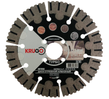 Диск алмазный Турбо сегментный для бетона KRUGO 125x2,0x22,23x15 мм RHT05A