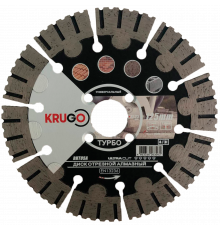 Диск алмазный Турбо сегментный для бетона KRUGO 125x2,0x22,23x15 мм RHT05A