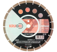 Диск алмазный сегментированный (кирпич, бетон, гранит) KRUGO 300x3,0x25,4x12 мм RSA12A