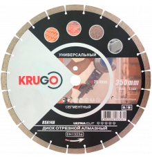Диск алмазный сегментированный (кирпич, бетон, гранит) KRUGO 350x3,2x25,4x12 мм RSA14A
