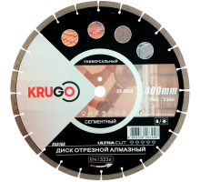 Диск алмазный сегментированный (кирпич, бетон, гранит) KRUGO 400x3,4x25,4x12 мм RSA16A