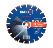 Диск алмазный, универсальный KRUGO MASTER (лазерная наварка) 350x25,4x40x3,0x10 мм 81123500321