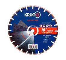 Диск алмазный сегмент KRUGO MASTER 400х25,4х40х3,3х10/17 мм по асфальту (лазерная наварка)