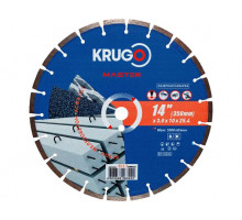Диск алмазный сегмент KRUGO MASTER 350х25,4х40х3,0х10 мм универсальный (лазерная наварка) 81133500323