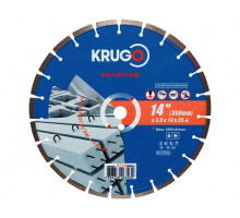Диск алмазный Сегмент KRUGO MASTER 350х25,4х40х3,0х10 мм по бетону (лазерная наварка) 81143500324