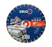Диск алмазный сегмент KRUGO MASTER 450х25,4х40х3,3х10 мм по бетону (лазерная наварка) 81144500326