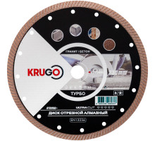 Диск алмазный, универсальный 230 x 2.6 x 22.23 x 10 мм KRUGO RTB09A+