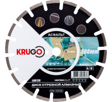Диск алмазный для асфальта, лазерная сварка 300x25.4x40x3.0x10/15 мм KRUGO LAB12A