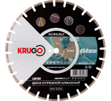 Диск алмазный для асфальта, лазерная сварка 450x25.4x40x3.8x10/15 мм KRUGO LAB18A