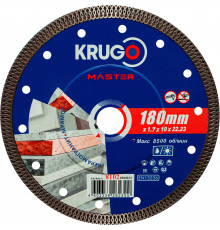 Диск алмазный Х-тип KRUGO MASTER 180х1,7х22,2х10 мм 81021800231