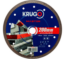 Диск алмазный Х-тип KRUGO MASTER 200х1,7х22,2х10 мм 81022000232