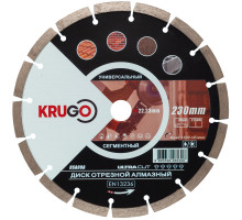 Диск алмазный сегмент 230x10x22 мм KRUGO RSA09A