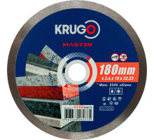 Диск алмазный сплошной ультратонкий KRUGO MASTER 180х2,4х22,2х10 мм 81081800278