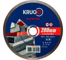 Диск алмазный сплошной ультратонкий KRUGO MASTER 200х1,6х25,4х8 мм 81042000246