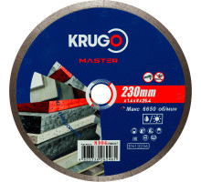 Диск алмазный сплошной ультратонкий KRUGO MASTER 230х1,6х25,4х8 мм 81042300247