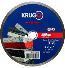 Диск алмазный сплошной ультратонкий KRUGO MASTER 300х3,0х25,4х10 мм 81083000282