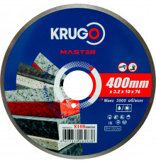 Диск алмазный сплошной ультратонкий KRUGO MASTER 400х3,2х25,4х10 мм 81084000284