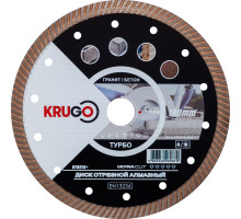Диск алмазный турбо по граниту 180 x 2.4 x 22.23 x 10 мм KRUGO RTB07A+