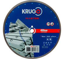 Диск алмазный Турбо по железобетону KRUGO MASTER 400х3,2х25,4х12 мм 81064000264