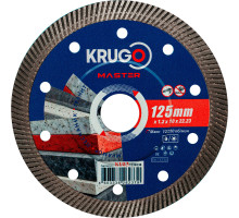 Диск алмазный Турбо ультратонкий для твердых материалов KRUGO MASTER 125х1,2х22,2х10 mm 81031250238