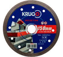 Диск алмазный ультратонкий, Х-тип KRUGO MASTER 150х1,5х22,2х10 мм 81021500230