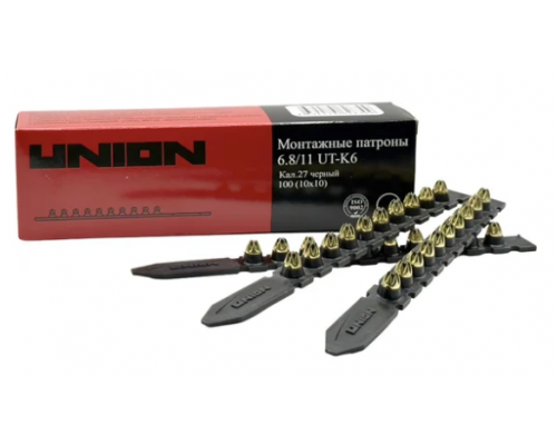 Патроны монтажные UNION UT-K6 6,8/11 черный PREMIUM, 100 шт 4631174628309