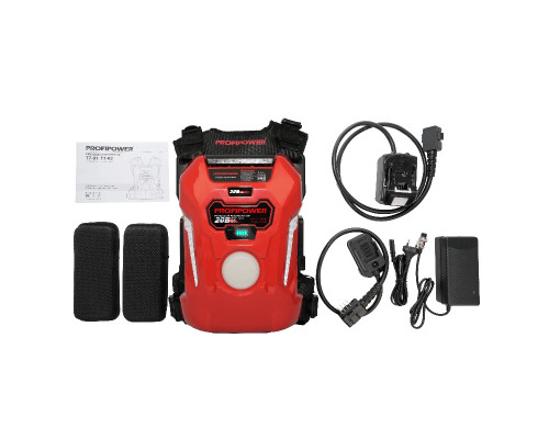 Аккумулятор ранцевый Profipower T7-02 60Ач 20В, Li-ION, 60Ач, 1200Вт/ч E0370