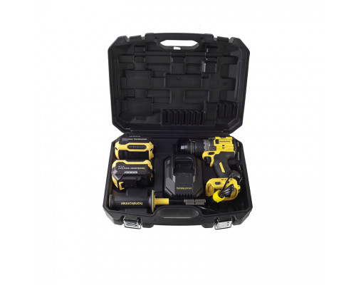 Дрель аккумуляторная Hanskonner б/щ 18В, 1BatterySystem, 80Нм, 2х4Ач, ЗУ 4А, кейс HCD2040C
