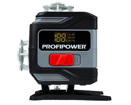 Лазерный нивелир Profipower NL-16G с штативом (16 лучей, лазер-зеленый, Li-ion-2шт., пульт, кронштейн, З/У, c подъемным механизмом, штатив 1.2, кейс) E0364