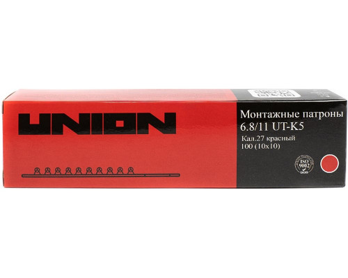 Монтажные патроны UNION UT-K5 6,8/11 красный, PREMIUM 100 шт. 4631165849546
