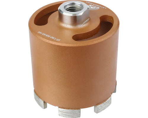 Коронка алмазная АДЕЛЬ M16 Ø82х65 мм DH-DE400 R 7LSP с пылеудалением DHDED4008265167