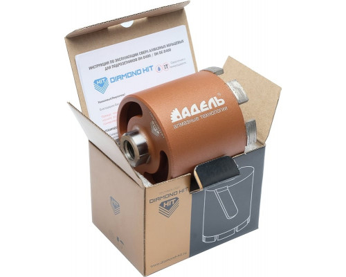 Коронка алмазная АДЕЛЬ M16 Ø82х65 мм DH-DE400 R 7LSP с пылеудалением DHDED4008265167