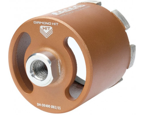 Коронка алмазная АДЕЛЬ M16 Ø82х65 мм DH-DE400 R 7LSP с пылеудалением DHDED4008265167