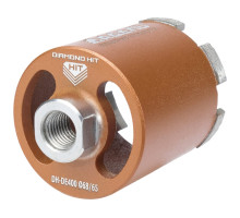Коронка алмазная АДЕЛЬ M16 Ø68х65 мм DH-DE400 R 6LSP с пылеудалением DHDED4006865166
