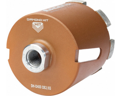 Коронка алмазная АДЕЛЬ M16 Ø82х65 мм DH-D400 R 7LSP с микроударом, в сухую DHD4008265167