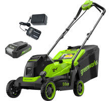 Аккумуляторная бесщеточная газонокосилка Greenworks GD24LM331 24V 2520607UA