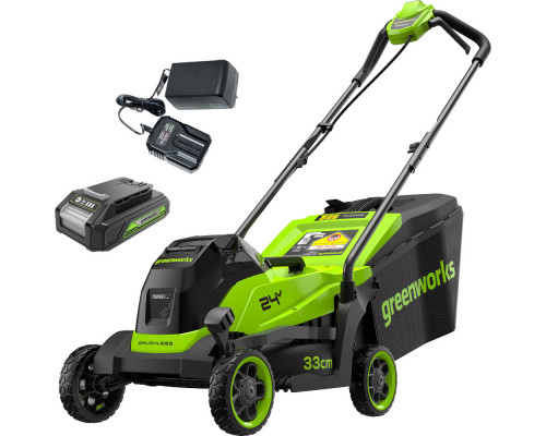 Аккумуляторная бесщеточная газонокосилка Greenworks GD24LM331 24V 2520607UA