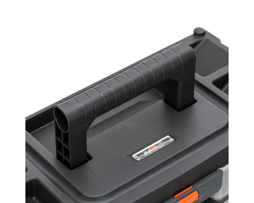 Органайзер для хранения STELS с выдвижными лотками, 310x150x260 мм, 4 секции, пластик 90728