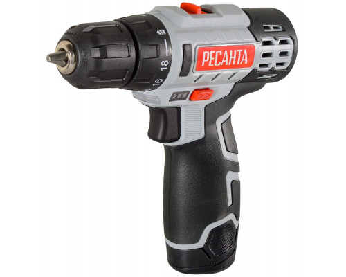 Дрель-шуруповерт аккумуляторная Ресанта ДА-12-2ЛК 75/14/2
