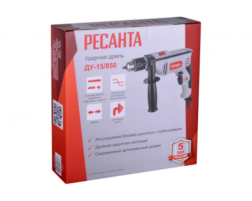 Дрель ударная Ресанта ДУ-15/850 75/8/3