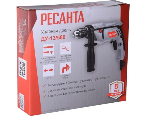 Дрель ударная Ресанта ДУ-13/580 75/8/1